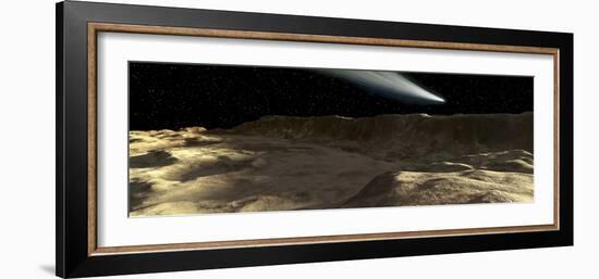 A Comet Passes over the Surface of Mercury-Stocktrek Images-Framed Photographic Print