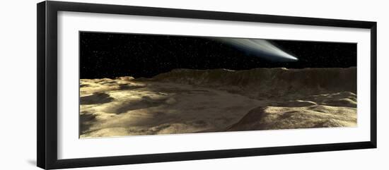 A Comet Passes over the Surface of Mercury-Stocktrek Images-Framed Photographic Print