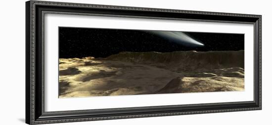 A Comet Passes over the Surface of Mercury-Stocktrek Images-Framed Photographic Print