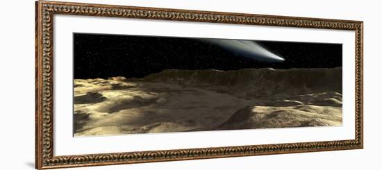 A Comet Passes over the Surface of Mercury-Stocktrek Images-Framed Photographic Print