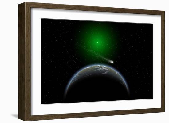 A Comet Passing a Distant Alien World-null-Framed Premium Giclee Print