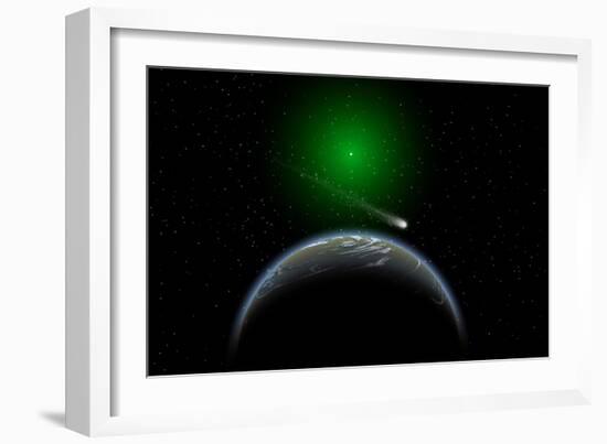 A Comet Passing a Distant Alien World-null-Framed Premium Giclee Print