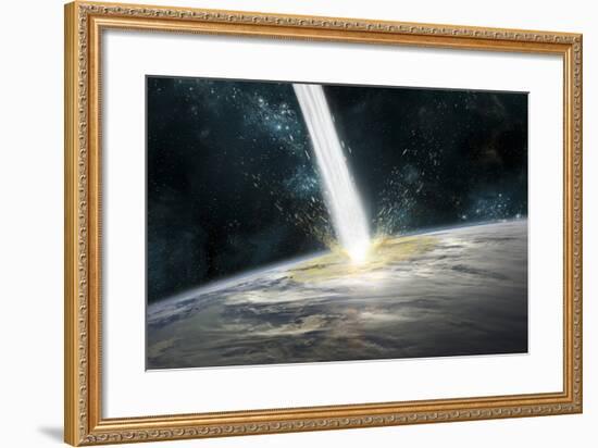A Comet Strikes Earth-Stocktrek Images-Framed Photographic Print