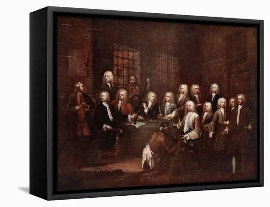 A Committee of the House of Commons at the Fleet Prison, 1729-William Hogarth-Framed Premier Image Canvas