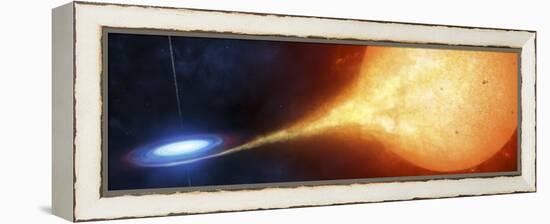 A Compact Object, or a Black Hole, Is Seen Ripping Off Gas from Its' Sun-Like Companion-Stocktrek Images-Framed Premier Image Canvas