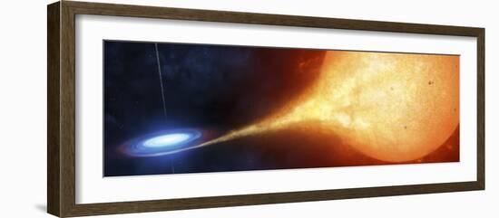 A Compact Object, or a Black Hole, Is Seen Ripping Off Gas from Its' Sun-Like Companion-Stocktrek Images-Framed Photographic Print