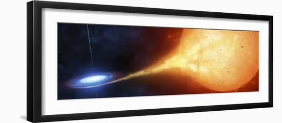 A Compact Object, or a Black Hole, Is Seen Ripping Off Gas from Its' Sun-Like Companion-Stocktrek Images-Framed Photographic Print