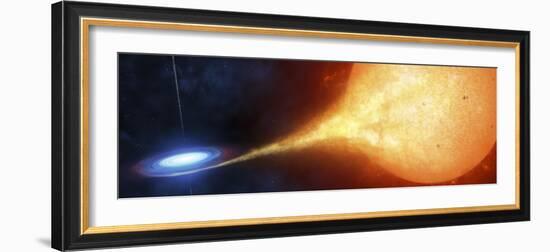 A Compact Object, or a Black Hole, Is Seen Ripping Off Gas from Its' Sun-Like Companion-Stocktrek Images-Framed Photographic Print