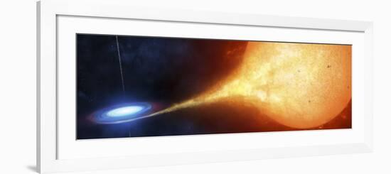 A Compact Object, or a Black Hole, Is Seen Ripping Off Gas from Its' Sun-Like Companion-Stocktrek Images-Framed Photographic Print