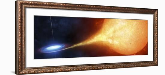 A Compact Object, or a Black Hole, Is Seen Ripping Off Gas from Its' Sun-Like Companion-Stocktrek Images-Framed Photographic Print