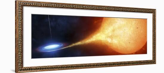 A Compact Object, or a Black Hole, Is Seen Ripping Off Gas from Its' Sun-Like Companion-Stocktrek Images-Framed Photographic Print
