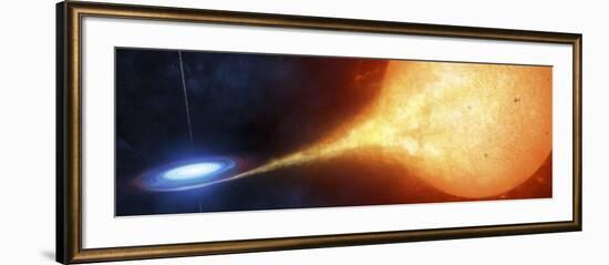 A Compact Object, or a Black Hole, Is Seen Ripping Off Gas from Its' Sun-Like Companion-Stocktrek Images-Framed Photographic Print