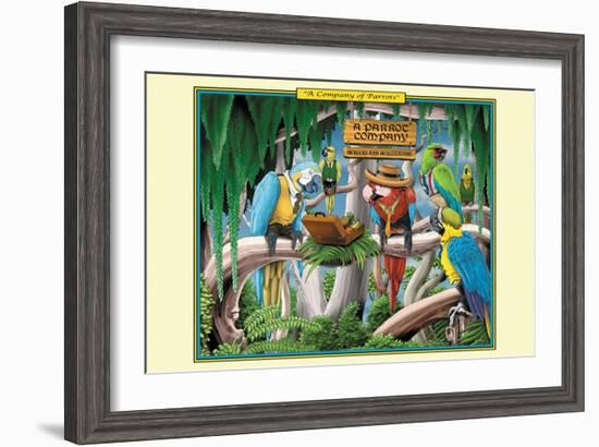 A Company of Parrots-Richard Kelly-Framed Art Print