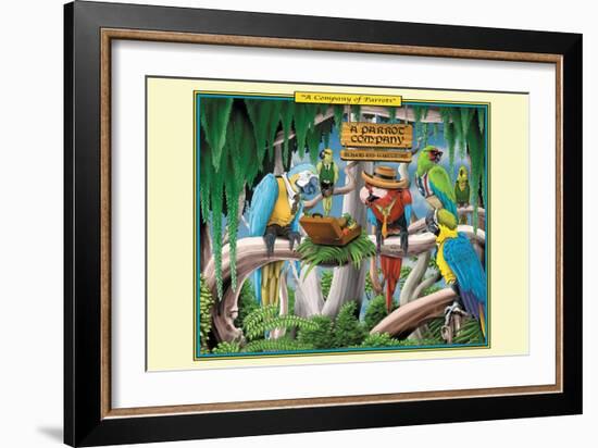 A Company of Parrots-Richard Kelly-Framed Art Print