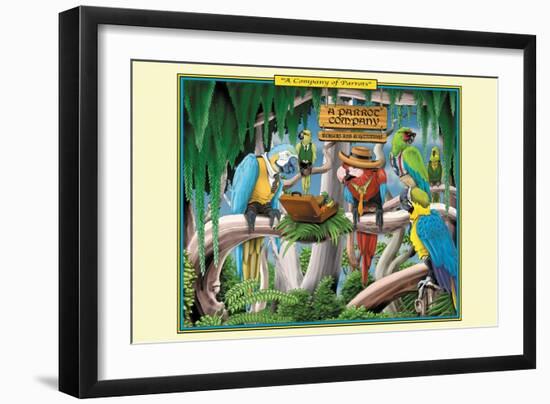 A Company of Parrots-Richard Kelly-Framed Art Print