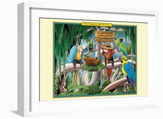 A Company of Parrots-Richard Kelly-Framed Art Print