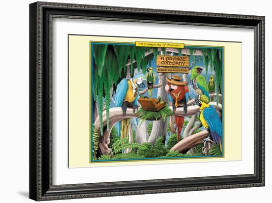 A Company of Parrots-Richard Kelly-Framed Art Print