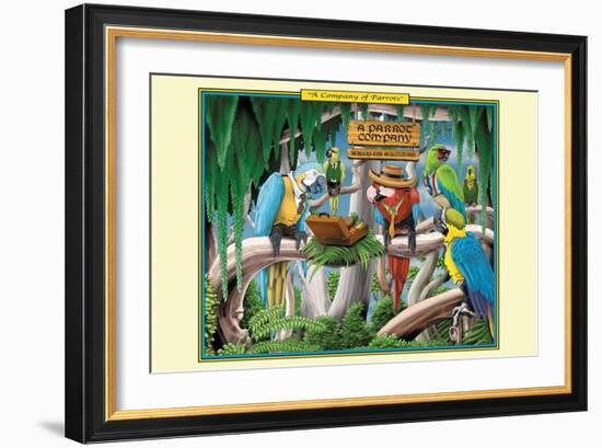 A Company of Parrots-Richard Kelly-Framed Art Print