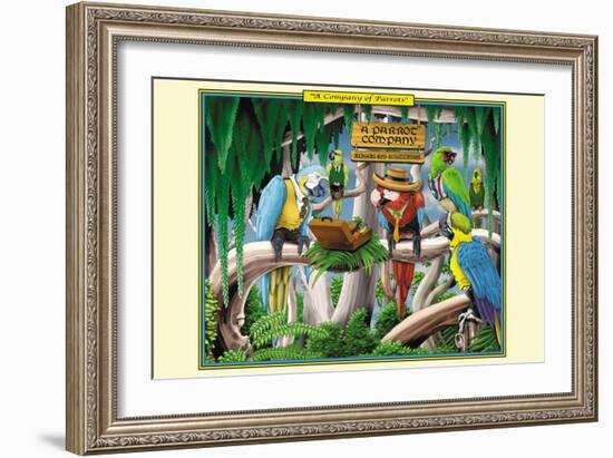 A Company of Parrots-Richard Kelly-Framed Art Print