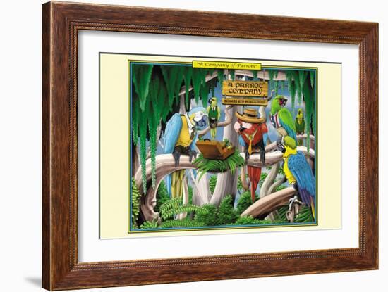 A Company of Parrots-Richard Kelly-Framed Art Print