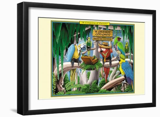 A Company of Parrots-Richard Kelly-Framed Art Print