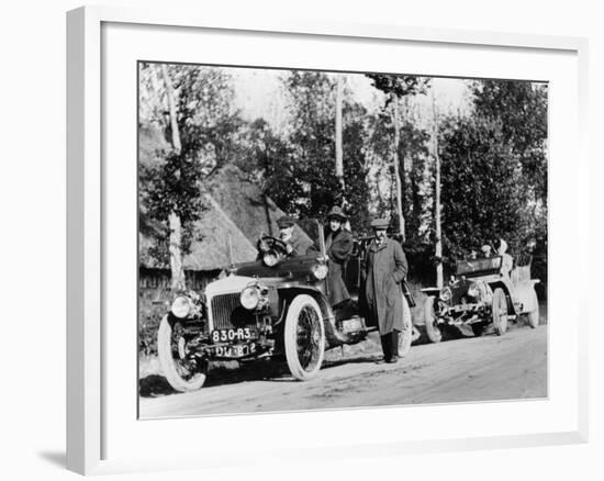 A Comparative Trial Between a Daimler and Rolls Royce Silver Ghost, C1909-null-Framed Photographic Print