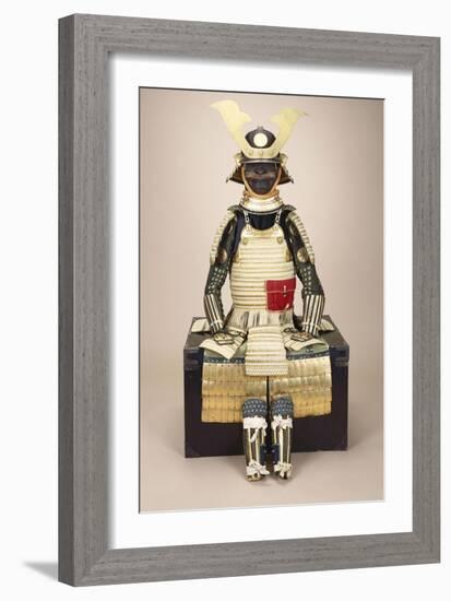 A Composite Japanese Armour Suit with a Saotome Helmet-null-Framed Giclee Print