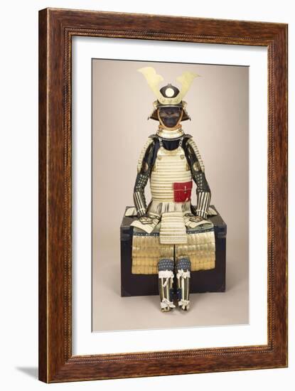 A Composite Japanese Armour Suit with a Saotome Helmet-null-Framed Giclee Print