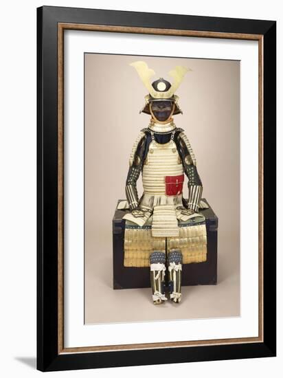 A Composite Japanese Armour Suit with a Saotome Helmet-null-Framed Giclee Print