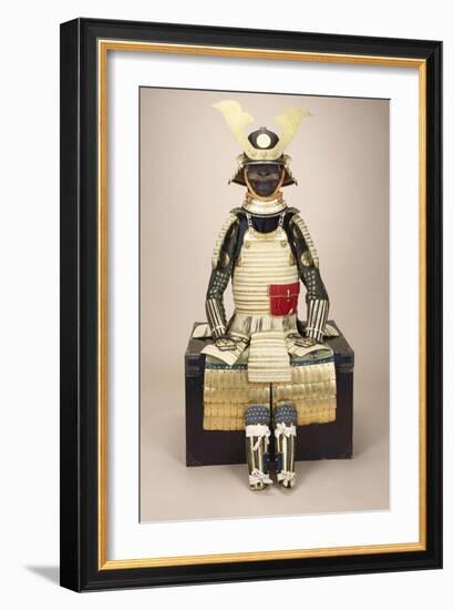 A Composite Japanese Armour Suit with a Saotome Helmet-null-Framed Giclee Print