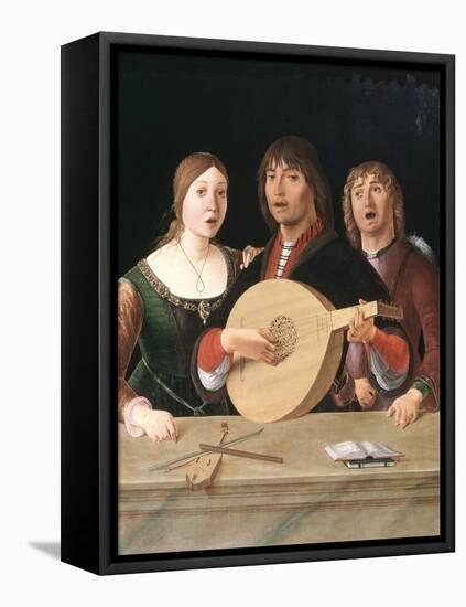 A concert, ca.1485-95-Lorenzo Costa-Framed Premier Image Canvas