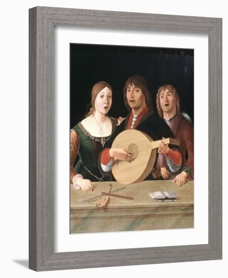 A concert, ca.1485-95-Lorenzo Costa-Framed Giclee Print