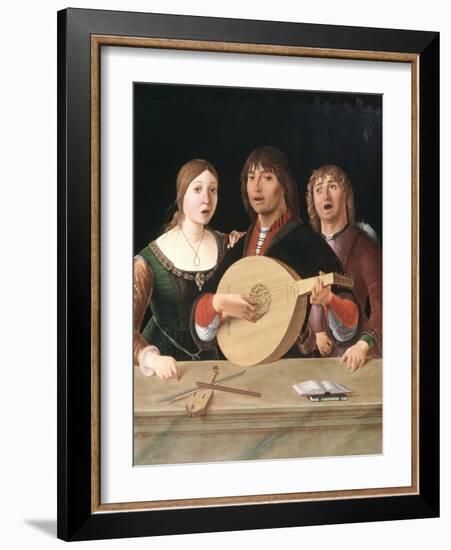 A concert, ca.1485-95-Lorenzo Costa-Framed Giclee Print