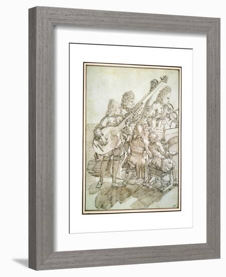 A Concert, Late 17th or 18th Century-Pier Leone Ghezzi-Framed Giclee Print