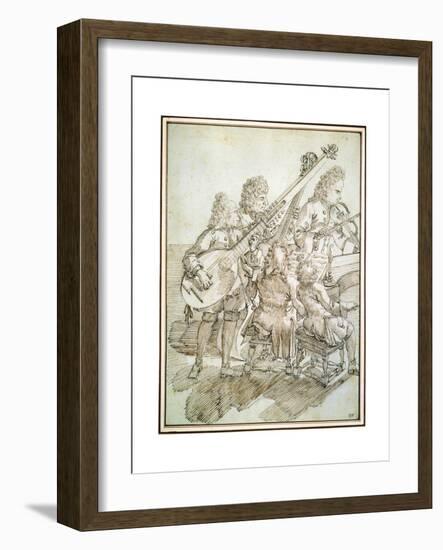 A Concert, Late 17th or 18th Century-Pier Leone Ghezzi-Framed Giclee Print