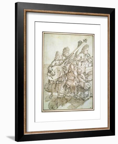 A Concert, Late 17th or 18th Century-Pier Leone Ghezzi-Framed Giclee Print