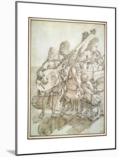 A Concert, Late 17th or 18th Century-Pier Leone Ghezzi-Mounted Giclee Print