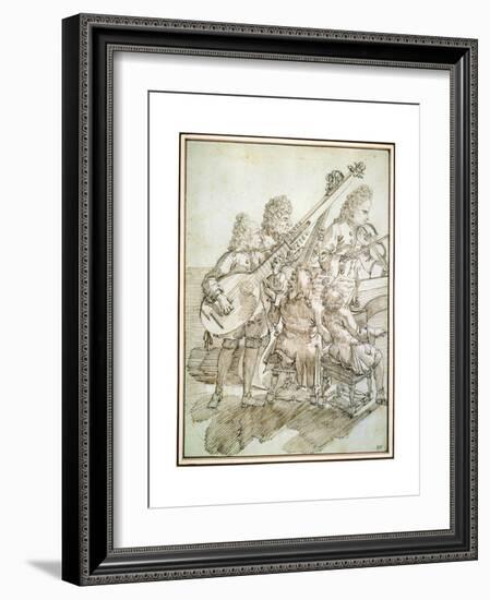 A Concert, Late 17th or 18th Century-Pier Leone Ghezzi-Framed Giclee Print