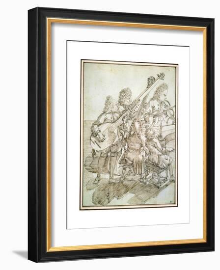 A Concert, Late 17th or 18th Century-Pier Leone Ghezzi-Framed Giclee Print