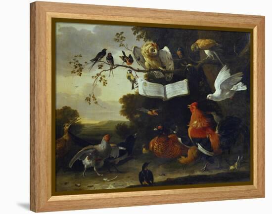 A Concert of Birds-Melchior de Hondecoeter-Framed Premier Image Canvas