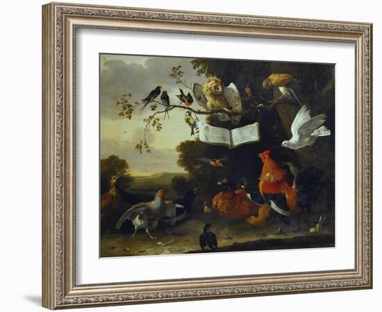 A Concert of Birds-Melchior de Hondecoeter-Framed Giclee Print