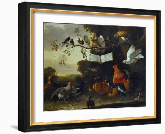 A Concert of Birds-Melchior de Hondecoeter-Framed Giclee Print