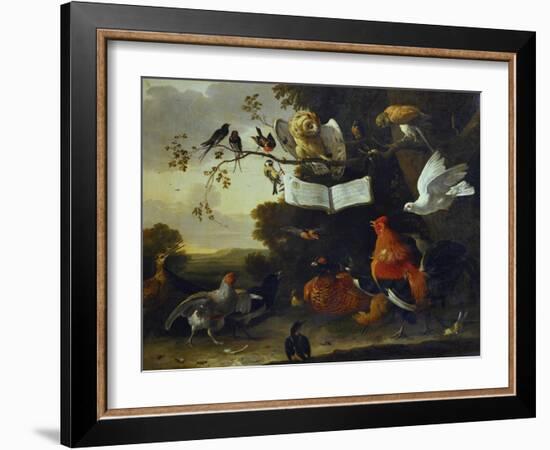 A Concert of Birds-Melchior de Hondecoeter-Framed Giclee Print