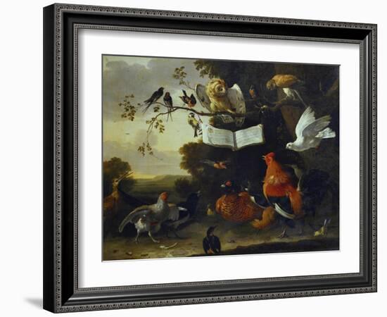 A Concert of Birds-Melchior de Hondecoeter-Framed Giclee Print