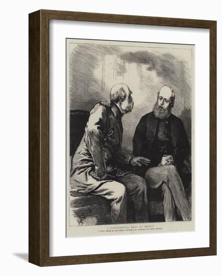 A Confidential Chat at Berlin-null-Framed Giclee Print