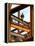 A Construction Worker Stands on a Steel Beam While Working on a High Rise Building-null-Framed Premier Image Canvas