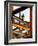 A Construction Worker Stands on a Steel Beam While Working on a High Rise Building-null-Framed Photographic Print