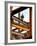 A Construction Worker Stands on a Steel Beam While Working on a High Rise Building-null-Framed Photographic Print