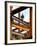 A Construction Worker Stands on a Steel Beam While Working on a High Rise Building-null-Framed Photographic Print