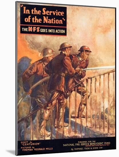 A Contemporary Word War Ii Booklet for the National Fire Service Benevolent Fund-null-Mounted Giclee Print